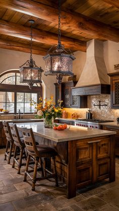 24 Hacienda Style Kitchen Ideas: Mexican Decor, Spanish Colonial & Modern Touches Modern Spanish Style Homes Interior Kitchen, Spanish Theme House, Old Spanish Style Homes Interior, Spanish Garden Hacienda Style, Spanish Kitchen Design Mexican Style, Mexican Decor Kitchen, Spanish Colonial Modern, Mexican Hacienda Homes, Colorful Tile Backsplash