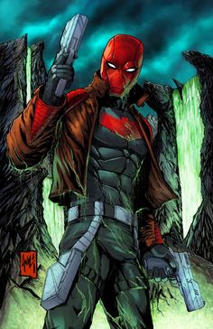 Red Hood by Javier Avila Dbs Drawings, Art Dc Comics, Red Hood Comic, Circus Characters, Anime Guy