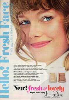 Pamela Gidley, Reality Bites, Cover Girl Makeup, Olden Days