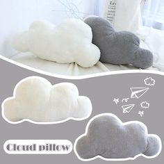 the cloud pillow is made from plush material