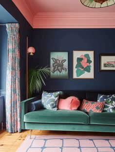 17 Beautiful Blue Living Room Color Schemes You Need To See Living Room Color Schemes Modern, Blue Living Room Color Scheme, Blue Living Room Color, Living Room Decoration Ideas, Colorful Palette, Room Color Schemes, Deco Boheme, Room Color