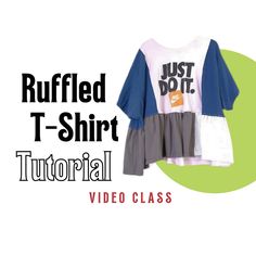 a t - shirt with the words ruffled t - shirt on it