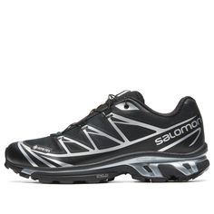 Salomon XT-6 Gore-Tex 'Black Silver' 474506 Salomon Xt6 Black, Salomon Xt Quest, Salomon Shoes, Sports Footwear, Hiking Shoes, Gore Tex, Low Top, Black Silver, Running Shoes