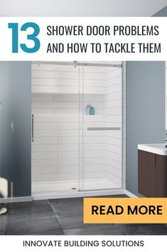 Tired of dealing with pesky shower door issues? Dive into our ultimate guide for solving common glass shower door problems. 🚿✨ Click the link to learn more.  | Innovate Building Solutions | Cleveland Bathroom Contractors Bathroom Remodeling Ideas | Glass Shower Doors | Home Remodeling |Ideas | Pivot Glass | Bypass Shower Door | Streak Free Glass Doors