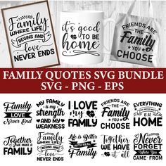 the family quotes svg bundle includes two mugs, one is for each family member