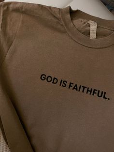 God is faithful | heavyweight T-shirt God Clothing, Brand Hoodies, Minimal Shirt Design, God Is Faithful, Christian Clothing Brand, Christian Shirts Designs, Church Shirt, Faith Clothing, Embroidery Hoodie