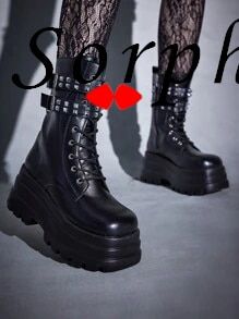 Shipping: Worldwide Express Shipping AvailableDelivery time: 7-15Days Fast ShippingReturns: Fast refund, 100% Money Back Guarantee.Brand Name: SorphioBoot Type: Motorcycle bootsShaft Material: microfiberOutsole Material: RubberUpper Material: microfiberOrigin: Mainland ChinaCN: SichuanSeason: Spring/AutumnInsole Material: PUHeel Type: Square heelLining Material: SyntheticBoot Height: ANKLEItem Type: BootsFashion Element: PlatformDepartment Name: AdultToe Shape: Square ToeHeel Height: High (5cm-8 Chunky Wedges, Goth Boots, Goth Shoes, Black 7, Wedge Boots, Platform Boots, Womens Boots, Wedges, Lace Up