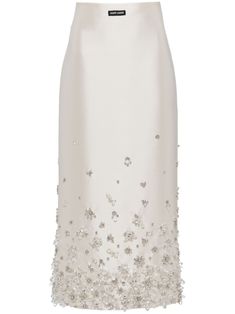 Miu Miu Embroidered Dress, Embellished Midi Skirt, Wedding After Party, Beaded Skirt, Embellished Skirt, Golden Glitter, Pretty Clothes, Wool Skirt, Dolce E Gabbana