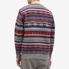 Shetland Wool, Fair Isle Pattern, Fair Isle Sweater, Knitwear Men, Men's Knit, No Brand, Fair Isle, Crew Neck Sweater, Neck Sweater