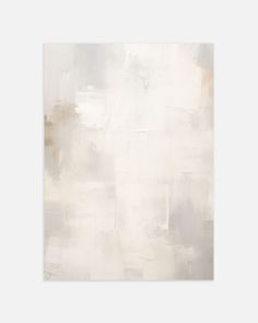 an abstract painting with white and beige colors