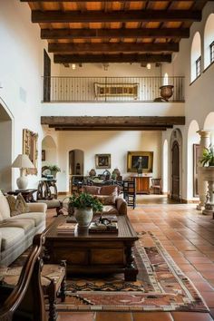 a living room filled with lots of furniture