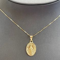 Very Nice And Beautiful 10k Solid Yellow Gold Necklace Including 20”Box Chain Pt553312 Please Add Me To Your Favorites List Italian Necklace Gold Jewelry, Necklace Gold Jewelry, Italian Necklace, Catholic Necklace, Yellow Gold Necklace, Favorites List, Add Me, Gold Plated Chains, Box Chain