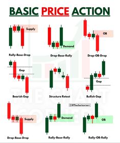 the basic price action chart for forex and other trading options, with different indicators