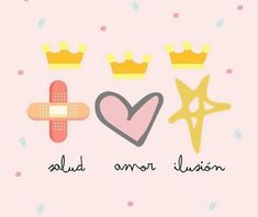 a pink background with three different types of crowns