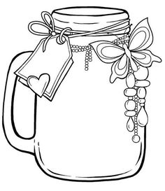 a mason jar filled with grapes and a tag