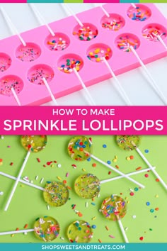 how to make sprinkle lollipops with pops