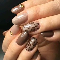 Nail Designs For January Winter, Elegant Leopard Nails, Subtle Leopard Print Nails, Fancy Neutral Nails, Fall Pedicures Ideas, Cute Leopard Nails, November Nails Ideas 2023, Fall Toe Designs