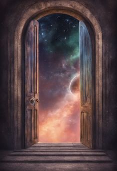 Doorway to The Stars Digital Painting Art Print Nature Of God, Angel Warrior, Islamic Artwork, Biblical Art, Light My Fire, Mystical Art, Fantasy Adventure, Stargate, Spiritual Inspiration