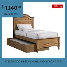 Included: 1 Headboard(s)Joinery: ScrewedShape: RectangleBed Size: TwinMeasurements: 44.25 Width/Inches, 56 Height/Inches, 80.375 Depth/InchesMaximum Weight Limit: 250 LbsWeight (lb.): 83 LbAssembly: AssembledBase Material: 100% WoodCare: Wipe CleanDecor Styles: FarmhouseMaterial: WoodCountry of Origin: Imported Twin Bed With Trundle, Twin Trundle Bed, Bed With Trundle, Trundle Bed, Color Sand, Twin Bed, Sand Dunes, Headboards, Headboards For Beds