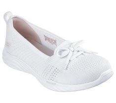 Effortless everyday style and comfort combine in Skechers On-the-GO Ideal - Harper. This low profile casual design features a breathable Stretch Fit engineered knit upper with fixed laces, Goga Mat Plush insole, and lightweight ULTRA GO cushioning. | Skechers Women's On-the-GO Ideal - Harper Flats | Medium Width | Lightweight, responsive ULTRA GO cushioning | Goga Mat Plush comfort insole | Stretch Fit design for sock-like comfort | Crafted with 100% vegan materials | Engineered knit upper with Wide Shoes, Comfortable Flats, Skechers Women, Casual Design, 2 Inch Heels, Beach Shoes, Everyday Style, Low Profile, Womens Sneakers