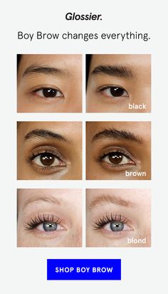 Glossier Boy Brow, Black Eyebrows, Boy Brow, Eye Brows, Brow Pomade, Brow Shaping, Eyebrow Shaping, Brow Gel, Maquillaje Natural