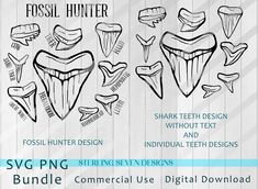 the svg files are available for use in this project, including different types of teeth