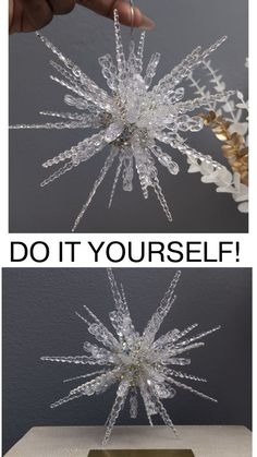 two pictures with the words do it yourself and an image of a snowflake