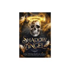 shadow angel book cover with skull and wings