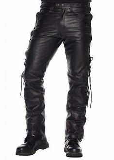 Men's Genuine Leather Pants Laces Lambskin Motorcycle Biker Waist Size 28 40  | eBay Gothic Fashion, Leather Motorcycle Pants, Gothic Pants, Mens Leather Pants, Motorcycle Pants, Leather Skin, Mens Leather, Lambskin Leather, Waist Size