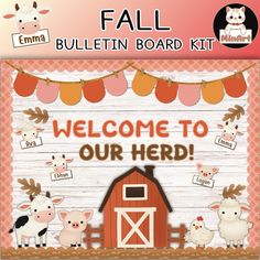 a sign that says welcome to our herd with farm animals on it and the words,'welcome to our herd '