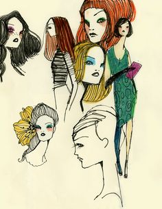 a group of women with different hair styles