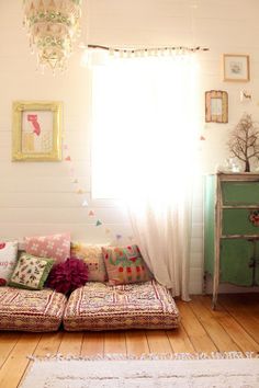 an image of a living room setting with the text sweet and simple written on it