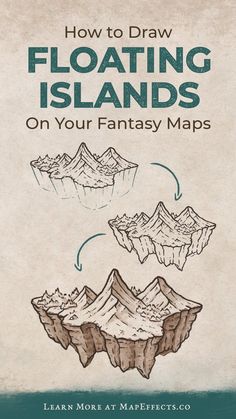 how to draw floating islands on your fantasy maps