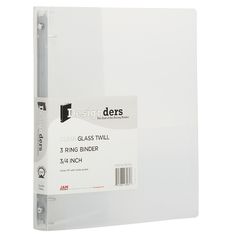 a white binder on a white background