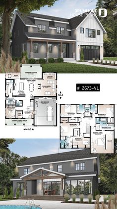 two story house plans with an open floor plan