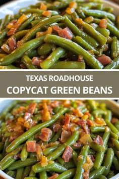 Texas Roadhouse Copycat Green Beans Green Bean Recipe With Bacon, Southern Style Fresh Green Beans, Best Crockpot Green Beans, Fresh Cooked Green Beans, Homestyle Green Beans, Stovetop Fresh Green Beans, Green Beans For Christmas Dinner