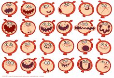 an image of cartoon faces with different expressions