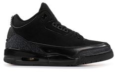 Nike Air Jordan 3 Retro 'Black Cat' Black/Dark Charcoal-Black 136064-002 Air Jordan Outfit Women, Nike Air Jordan 3, Vapour Max Nike, Jordan Retro 3, Nike Sacai, Retro 3, White Jordans, Jordan 3 Retro, Womens Air Jordans