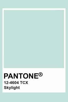 pantone's 12 - 464 tcx skylight is shown in this image