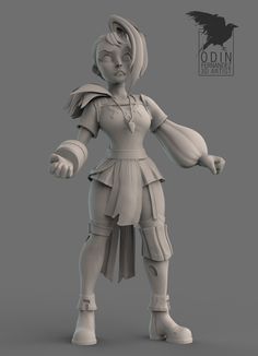 ArtStation - Pam, Odin Fernandez Moreno Toon Characters, Zbrush Models, Characters Design, Sculpture Clay, 3d Modeling, In Spanish, Zbrush