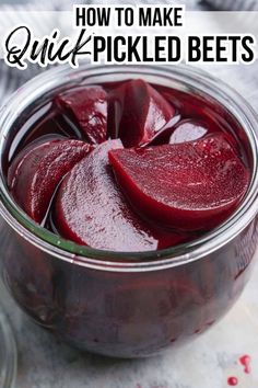 Pickled beets in glass jar. Title: How to Make Quick Pickled Beets. Canning Beets, Pickled Beets Recipe, Canning 101, Home Canning Recipes, Canning Vegetables, Canning Food Preservation, Canning Tips, Refrigerator Pickles, Beet Recipes