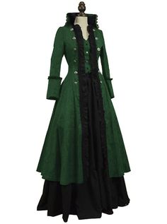 Gothic Long Sleeve Buttoned Dress, Steampunk Dresses, Black Victorian Dress, Victorian Gown, Coat Set, Steampunk Dress, Prom Long, Victorian Steampunk, Amazing Fashion