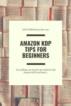 an open book with the title amazon kp tips for beginners