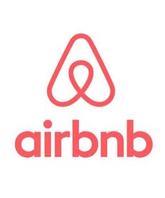 an air bnb logo on a white background