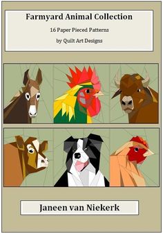 the farmyard animal collection is featured in this book