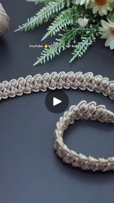 the video shows how to make a crochet bracelet