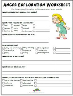 Anger Worksheets, Anger Management Activities, Anger Management Worksheets, School Social Work, Counseling Activities, Social Emotional Skills, Counseling Resources, Emotional Skills