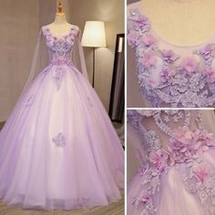 Purple Fitted Gown For Quinceanera, Fitted Floor-length Princess Dress For Quinceanera, Fitted Purple Gown For Quinceanera, Purple Dress With Fitted Bodice For Quinceanera, Fitted Sleeveless Quinceanera Dress For Party, Fitted Purple Dress For Quinceanera, Tulle Gown With Sweep Train For Banquet, Elegant Purple Quinceanera Dress For Party, Elegant Purple Quinceanera Party Dress