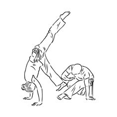 two people are doing an acrobatic pose in black and white coloring pages