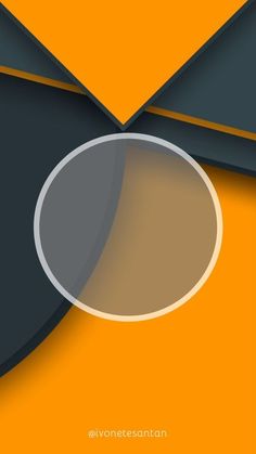 an orange and black abstract background with a white circle in the center on top of it